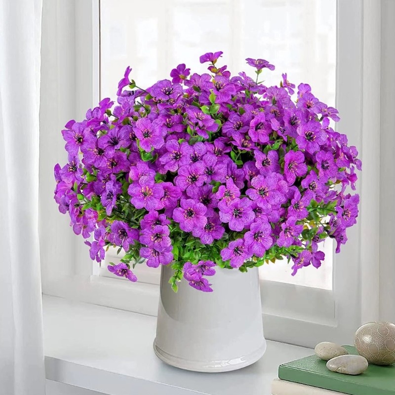 Artificial Plastic Flower With Flexible Iron Wire for Wedding Decoration