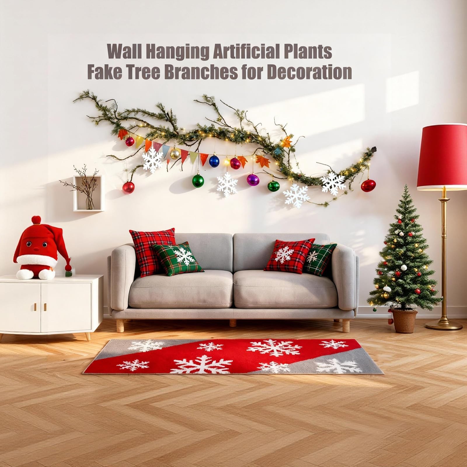 Artificial Tree Branch 67in Rattan Vine Hanging