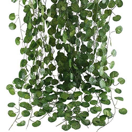 NEW 12 Pack 84 Ft Artificial Fake Hanging Vines Plant Silk Faux Green Leaf Home
