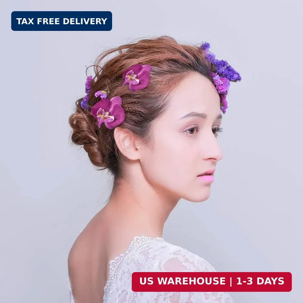 Artificial Silk Phalaenopsis Flower Heads, Fake Butterfly Orchid Heads for Weddi