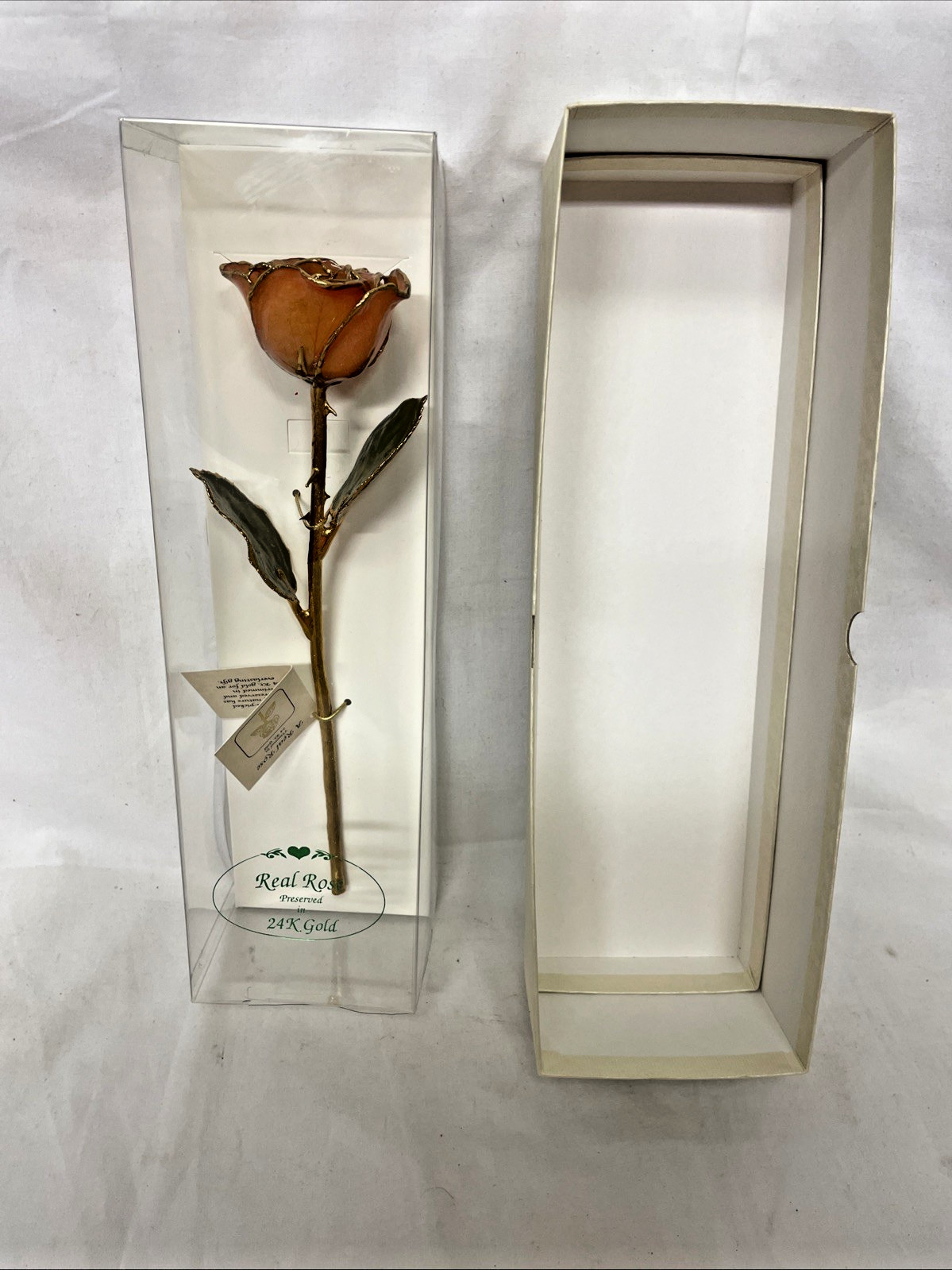 ETERNITY REAL ROSE FLOWER DIPPED IN 24K GOLD ORGINAL BOX TAG