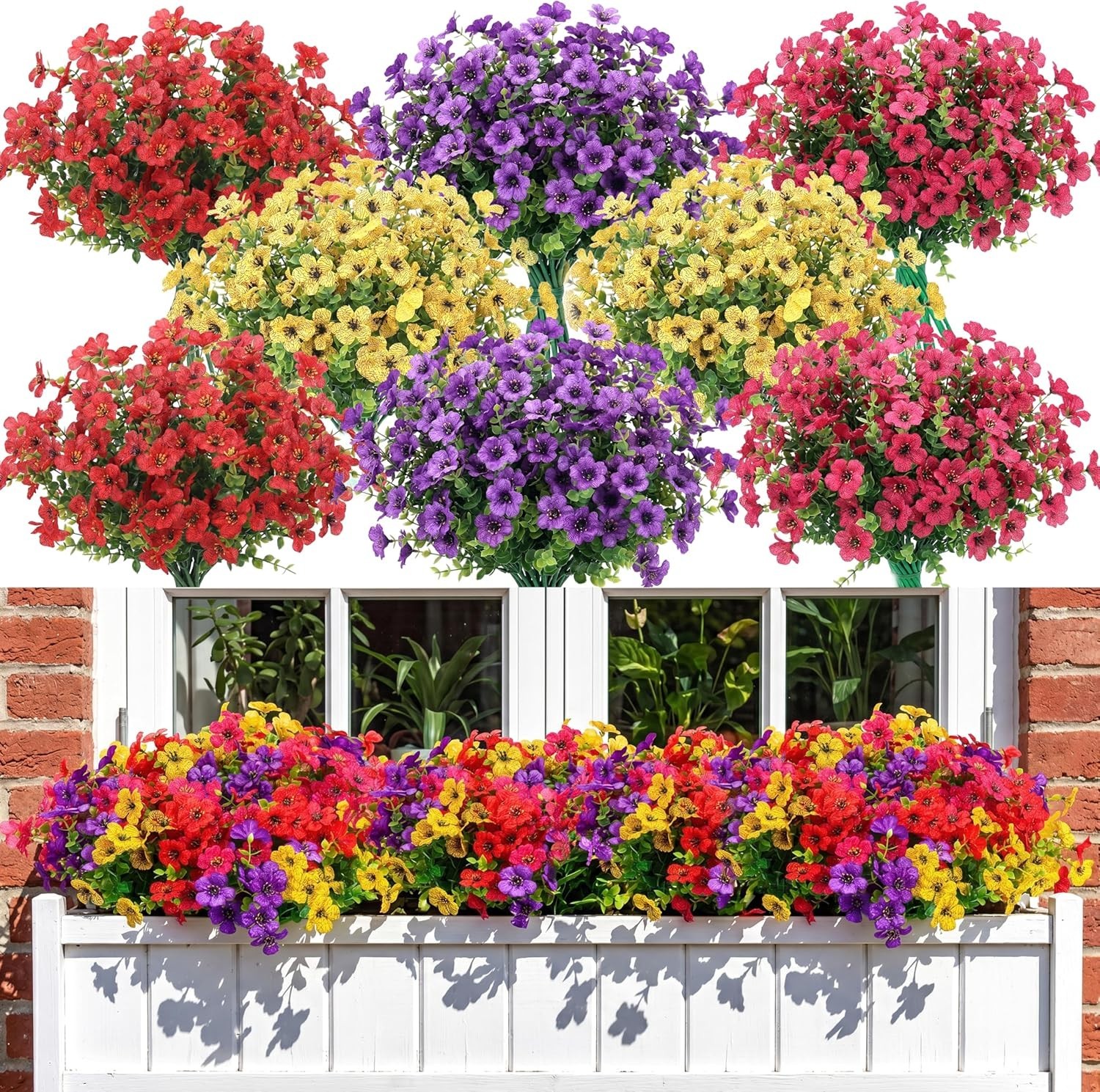 Charming 24 Bundle Faux Flower Arrangement – Perfect for All Season Home Decor