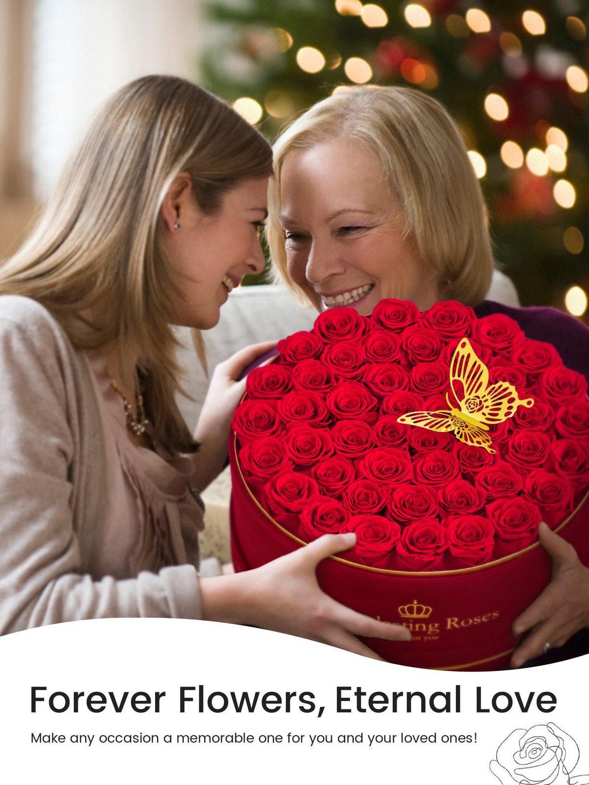 Forever Flowers Roses in a Box Flowers for Delivery Prime Preserved Roses
