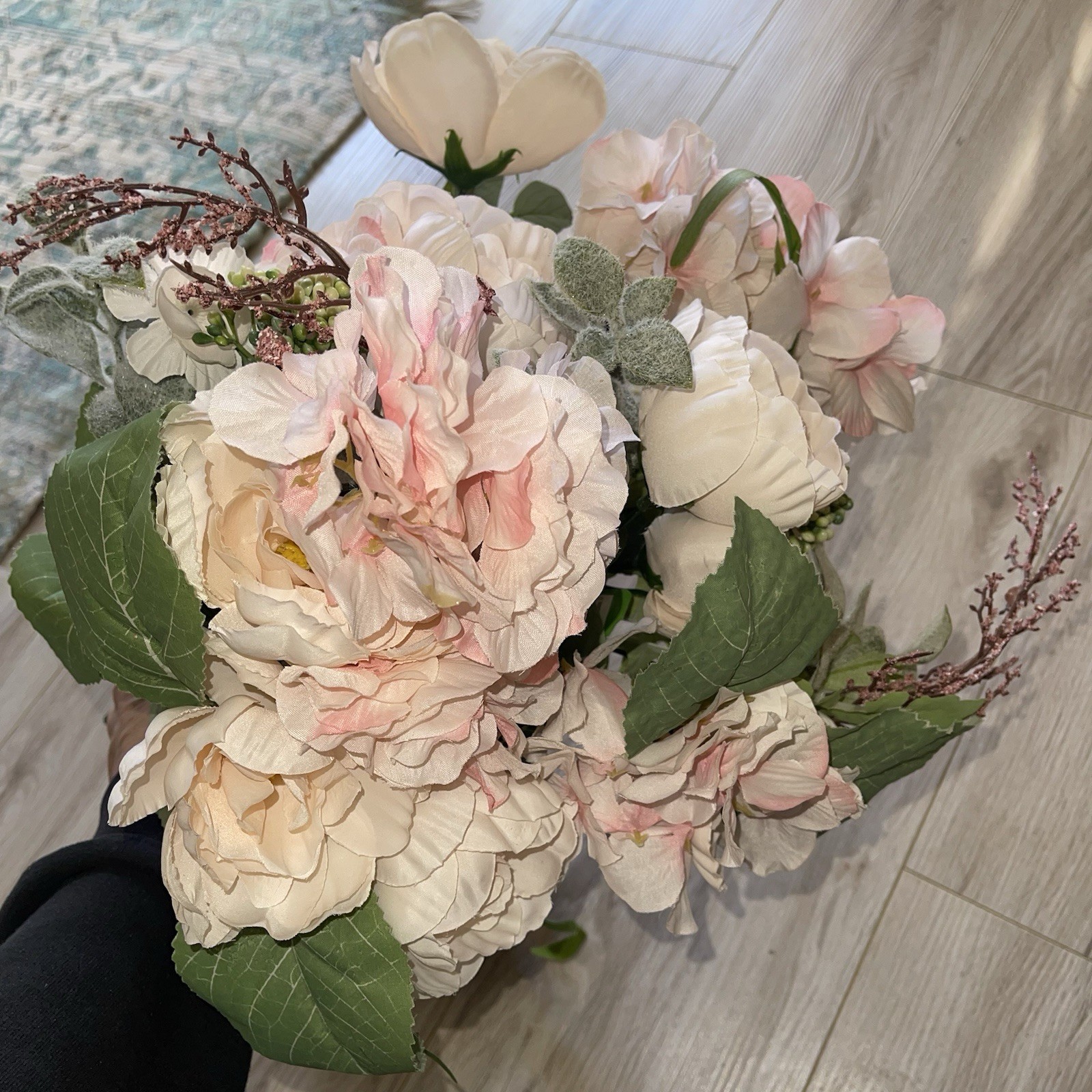 2-3 Bundles Artificial Silk Pink Flowers Plant Floral Bridal Prom Crafts Decor