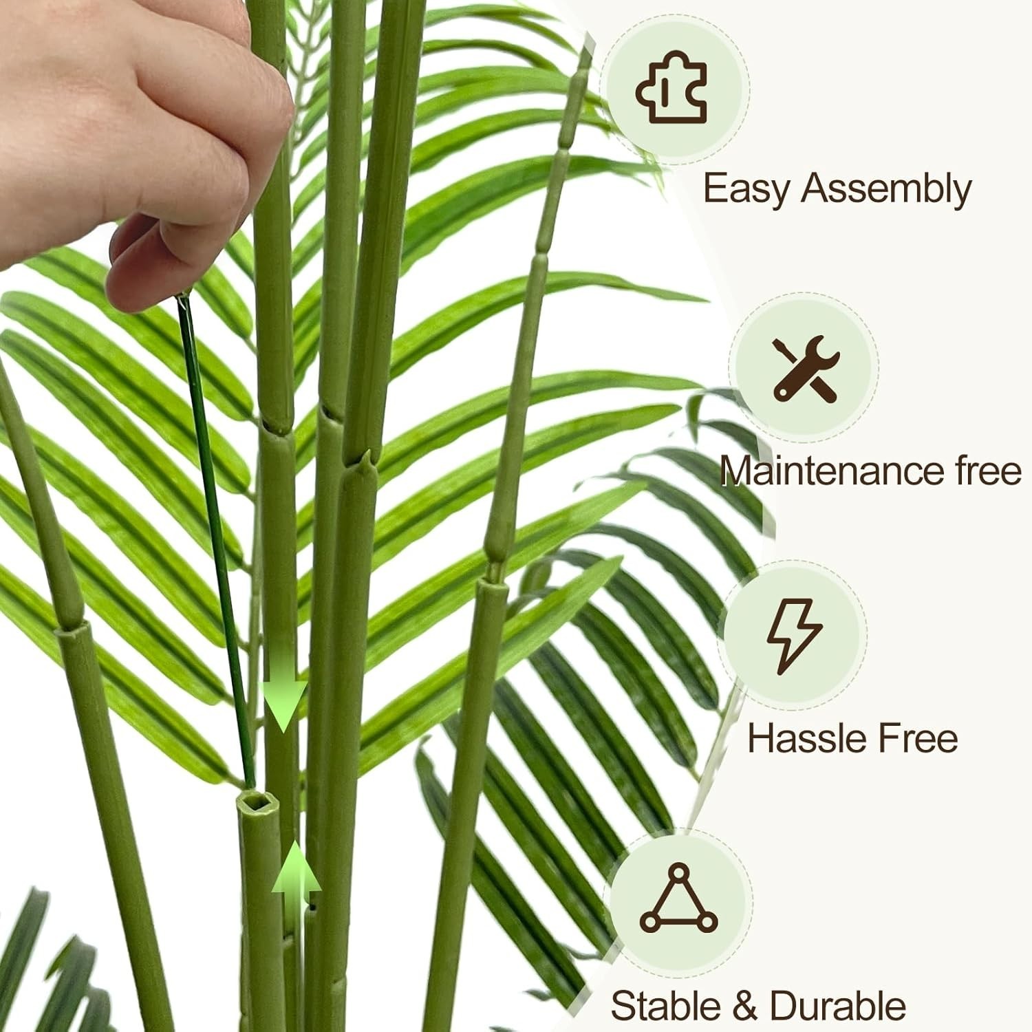 Lush 5ft Artificial Palm Tree in Pot – Perfect for Farmhouse & Modern Spaces