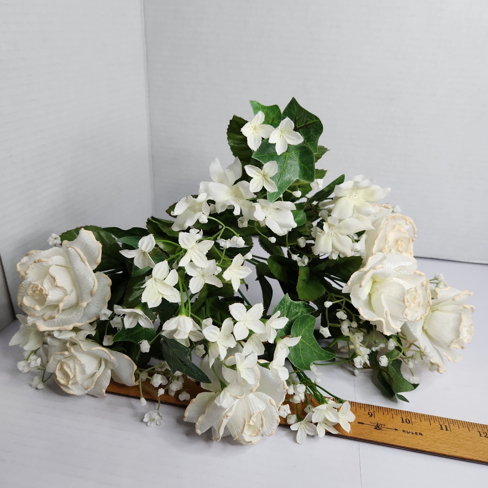 Artificial Silk Flower Lot Roses Lily Pink White Floral Craft Wedding Decor
