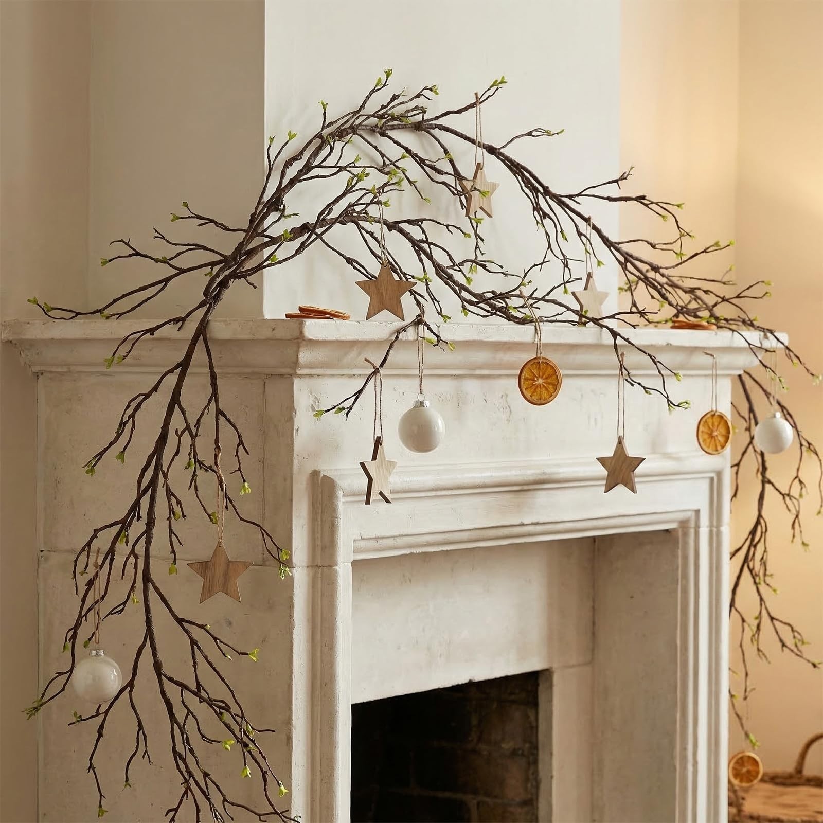 118″ Artificial Willow Leaf Garland – Bendable Floral Vine for Home Decor, Patio