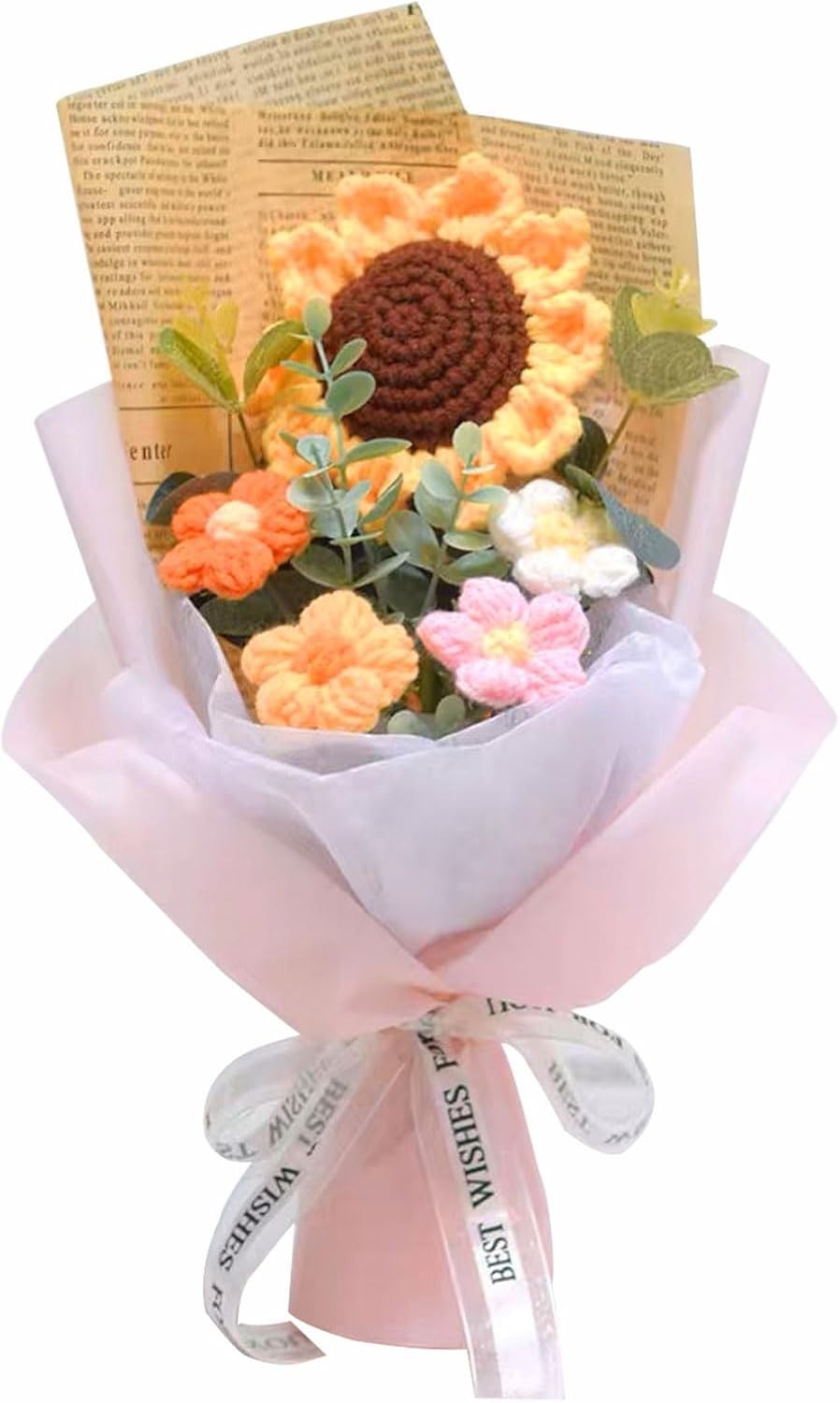 Crochet Flowers Bouquet, Handmade Knitted Bouquet, Crochet Bouquet Kit Knitte…