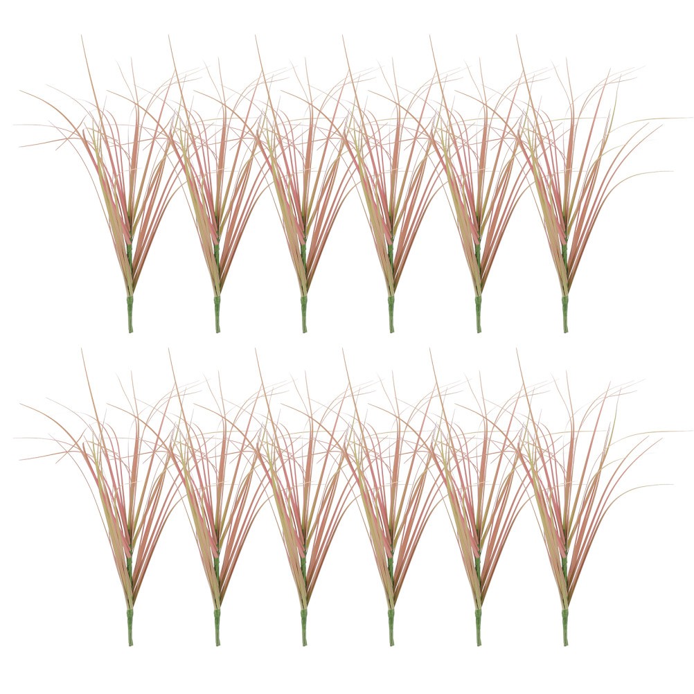 12 Pcs Large Fake Grass Artificial Tall Plant Outdoor Plants Simulation