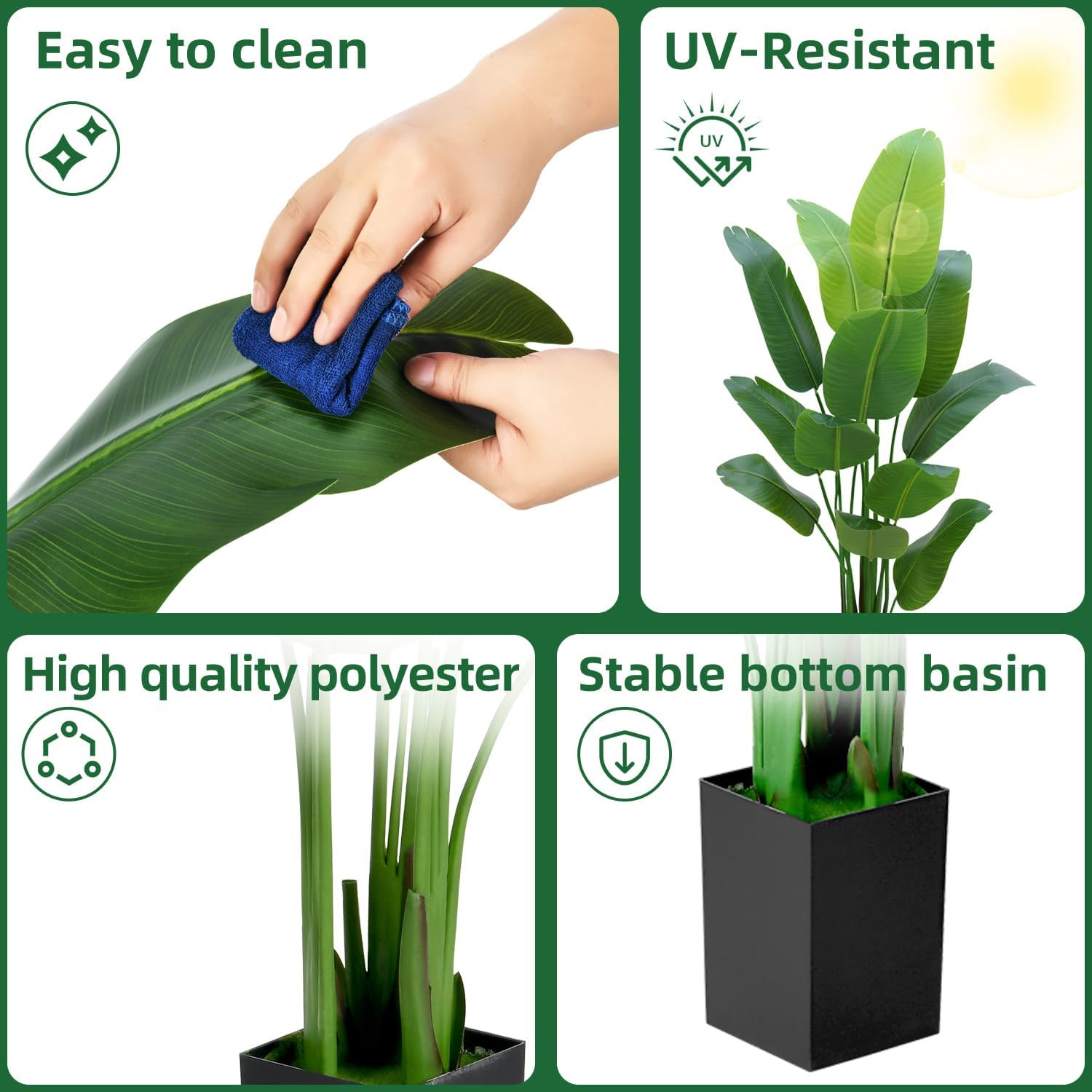 6FT Artificial Bird of Paradise Plant – Perfect Faux Indoor Decor