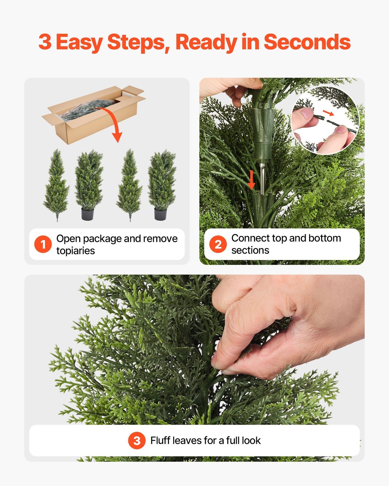 60in 2 Pc Fake Topiary Shrubs Ideal Height For Doorscape Decor