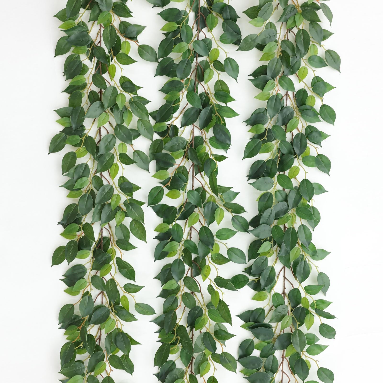 Mizii 3 Packs Artificial Vines Garland 78” Fake Ficus Vine Greenery Garland …