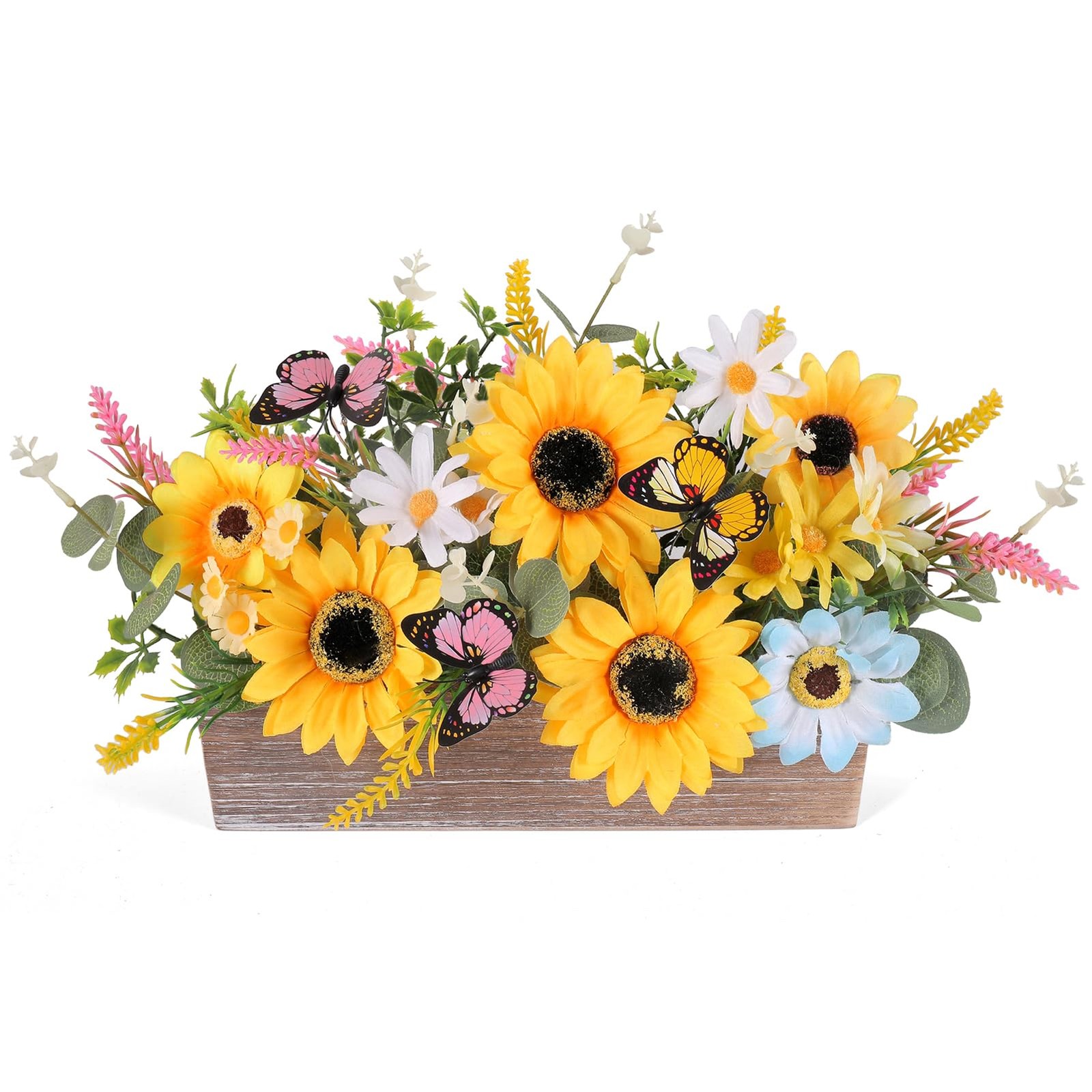 Summer Sunflower Table Centerpieces Rustic Artificial Floral Arrangements Woo…