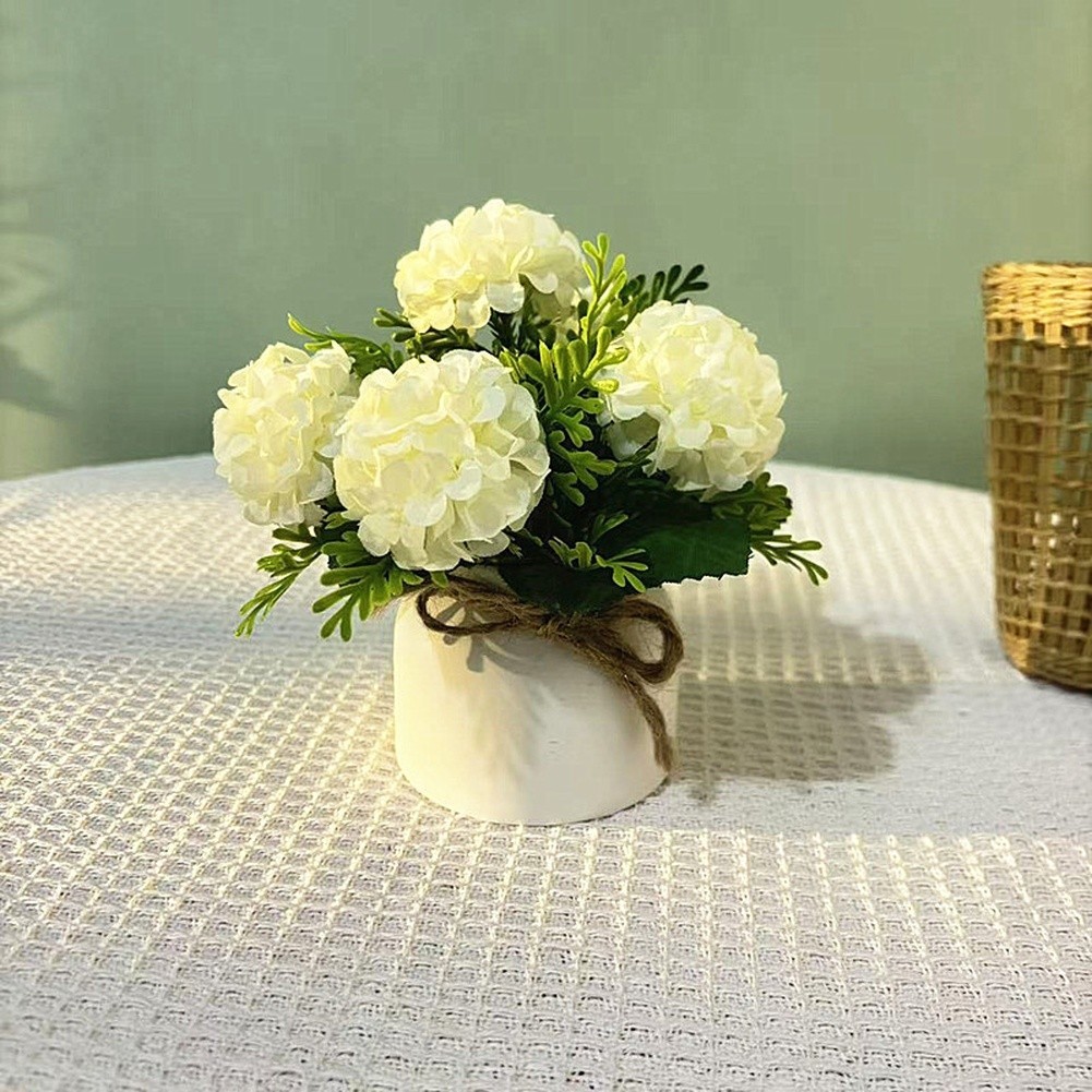 Chrysanthemum Potted Artificial Flowers for Year Round Indoor Outdoor Decor Use