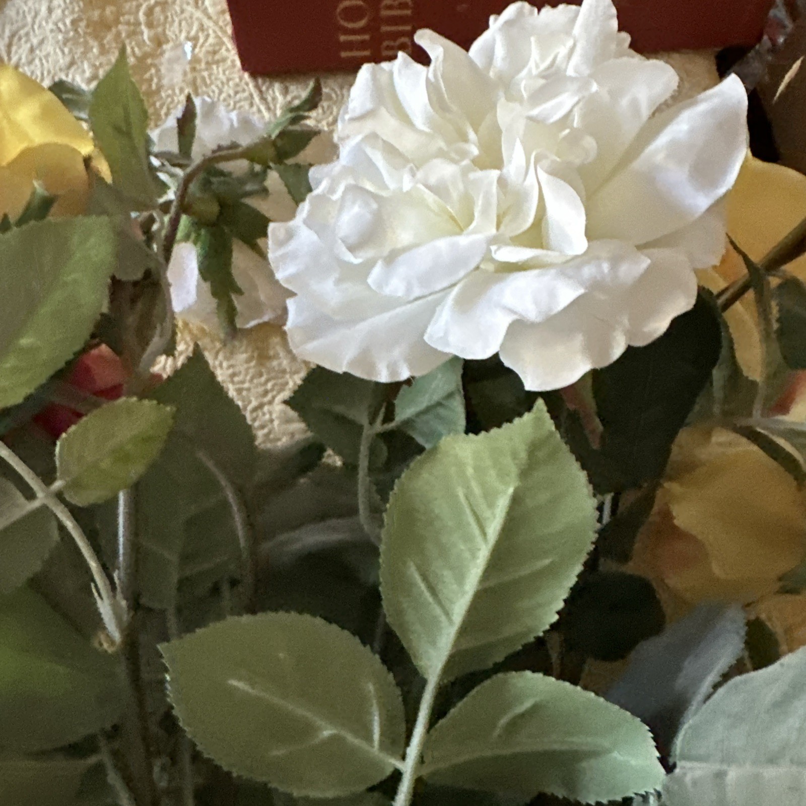 Pottery Barn Faux Mixed Color Roses Flower Stems