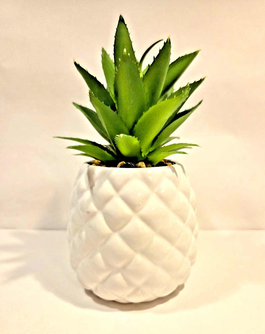 White Pineapple By Real Living Decorative Succulent Home Decor Faux Plant. New