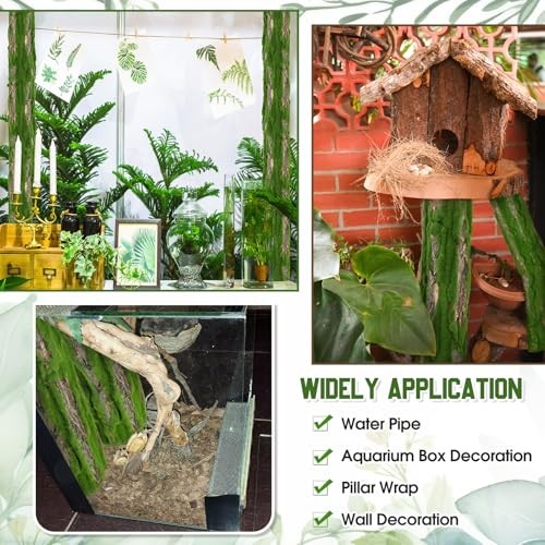 Packs Artificial Moss Bark 11.8 x 11.8 inches Tree Plants Bark DIY for Tree 2