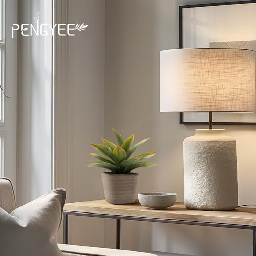 2 Pack Small Fake Agave Plants in Pulp Pot for Home Decor | Artificial 1 Green