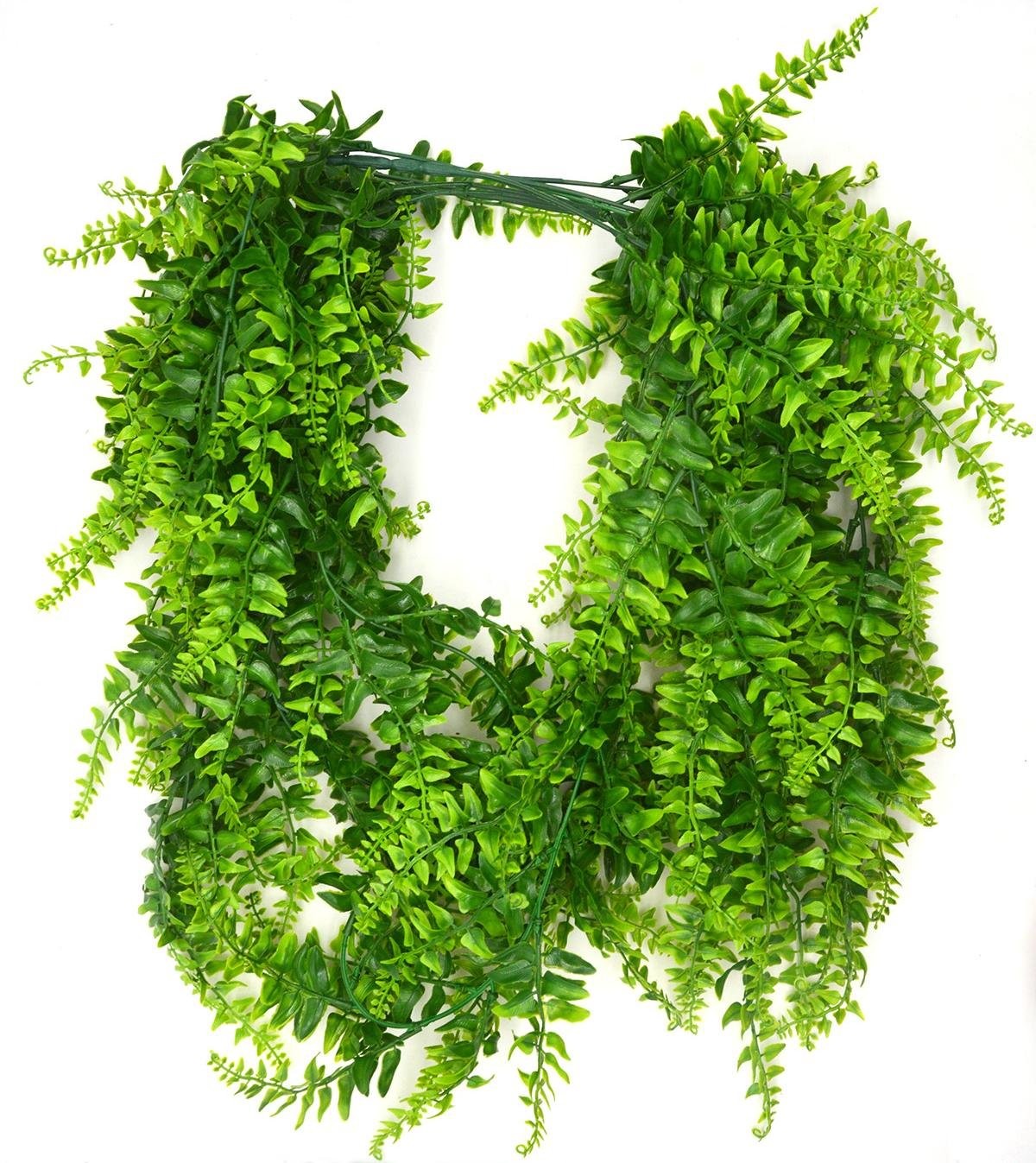 2pack Artificial Fake Hanging Ferns Plants Vine Fake Ivy Boston Fern Hanging …