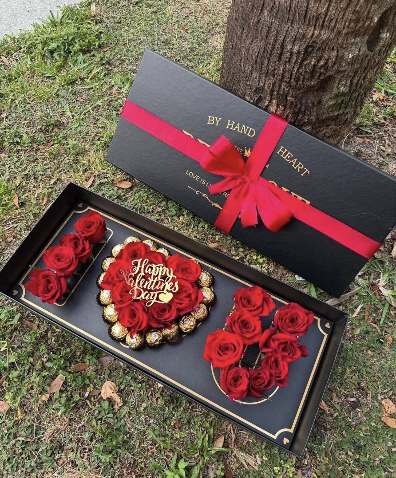 I Love You Box With Chocolate artificial Flowers for valentine day