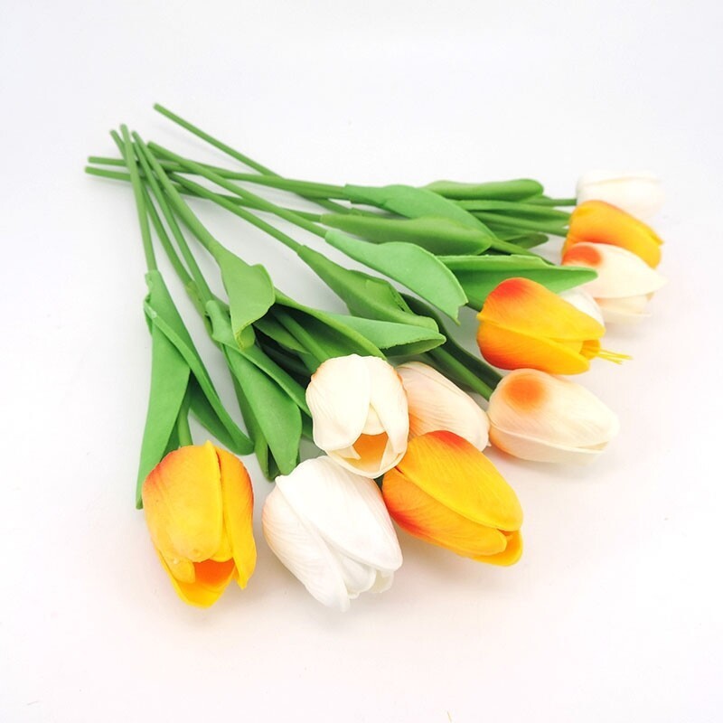 5pcs Tulip Flowers Artificial Bouquet PE Foam Fake Flower Wedding Decor Garden