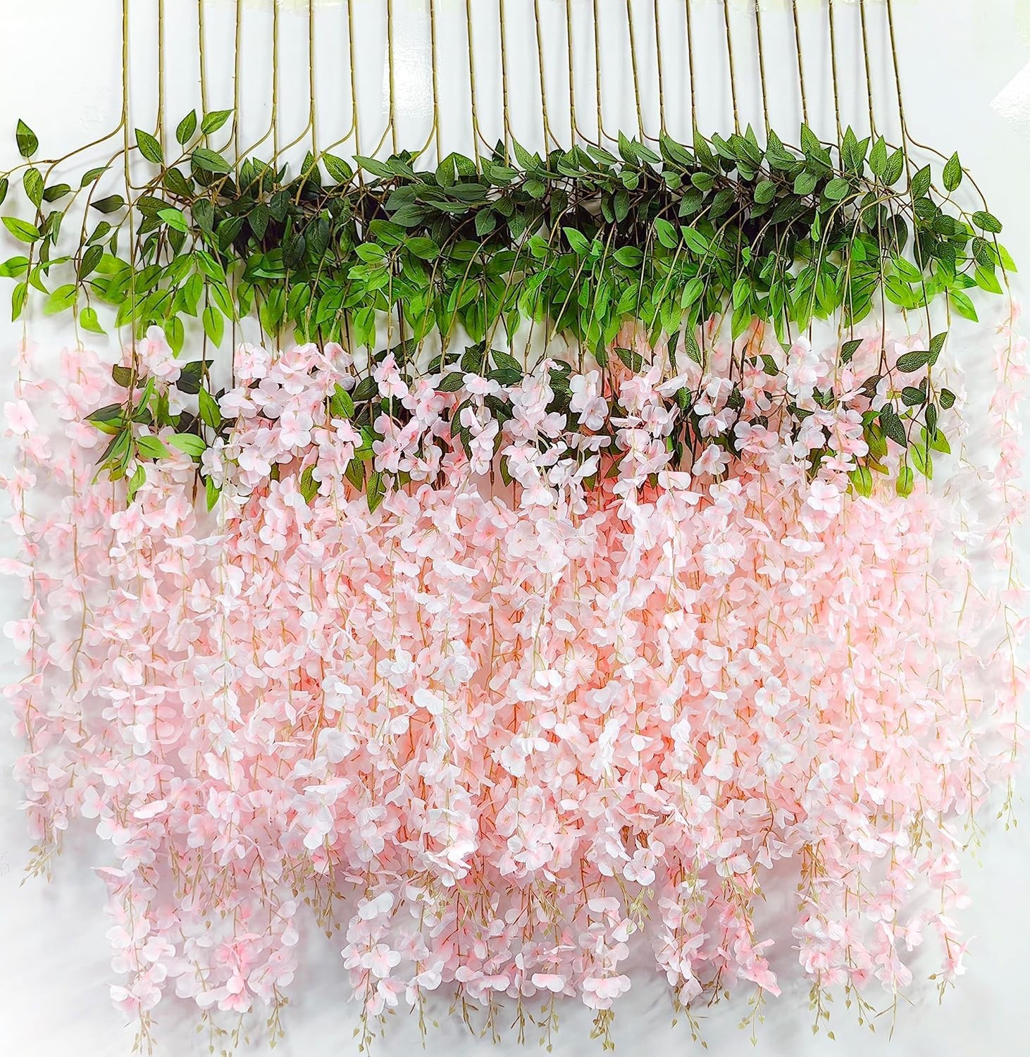 Lifelike 12 Pcs Wisteria Hanging Garland – Perfect for Wedding & Party Decor
