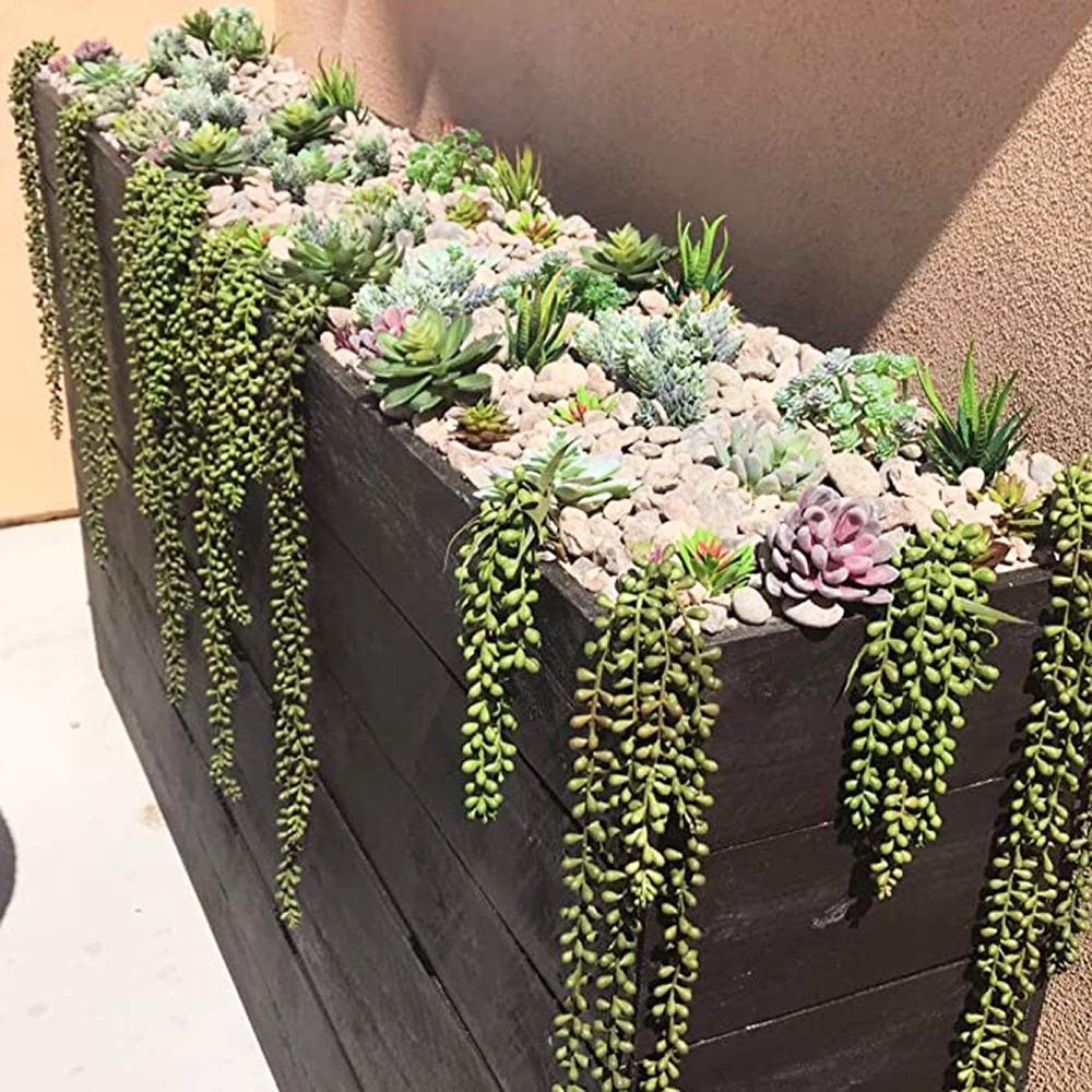 3PCS ARTIFICIAL FAKE STRING OF PEARLS PLANT FAUX FAKE HANGING SUCCULENTS PLANTS
