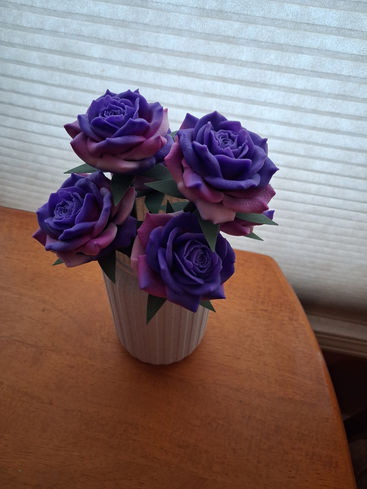 3d Printed Rose/Succulent Bouquet with Vase (More colors to choose from!)