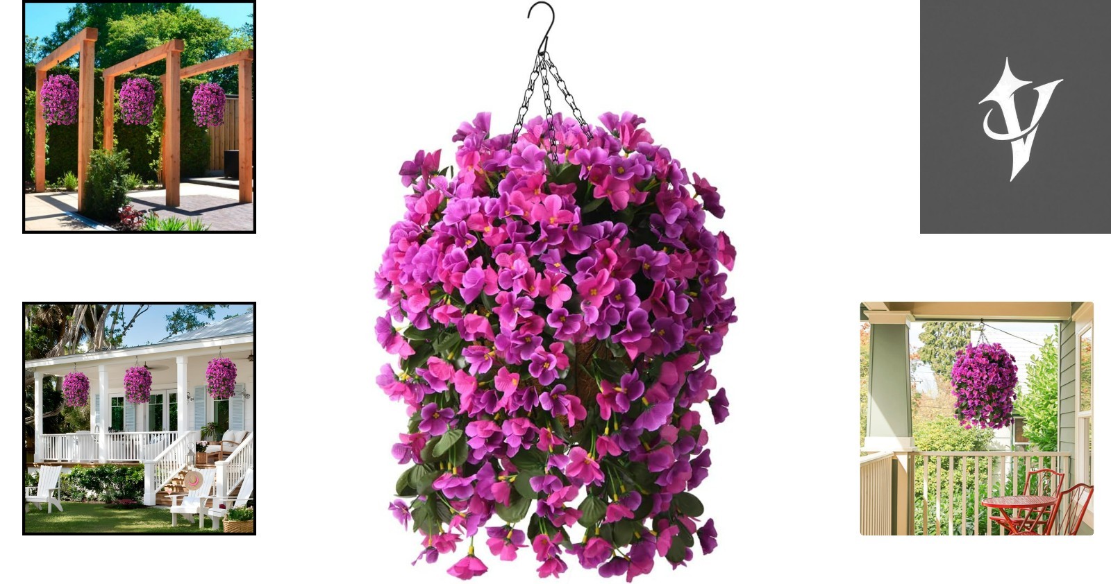 Realistic Silk Begonias with Coconut Lining – Perfect for Patio and Porch Setup
