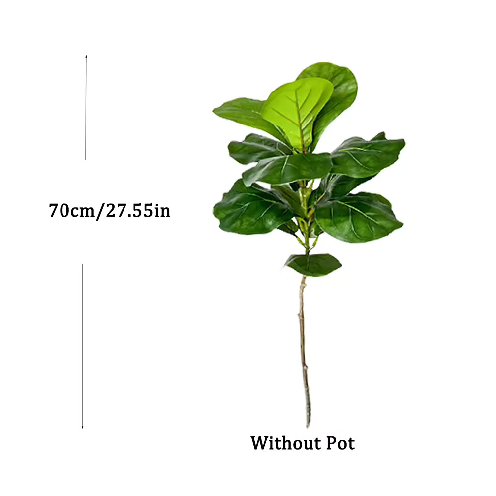 70cm Artificial Ficus Tree – Fake Rubber Plant for Home & Garden Decor