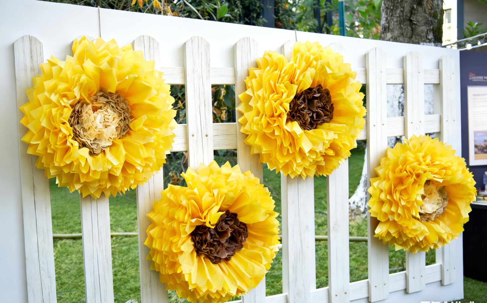 Sunflower Tissue Flowers 19” Giant Yellow Flowers Decoration for Wall Large …