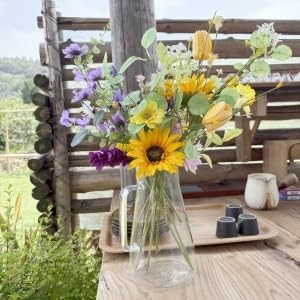 Artificial Wildflowers Bouquet, 8 Bundles Fake Silk Daisy Flowers Arragement,…