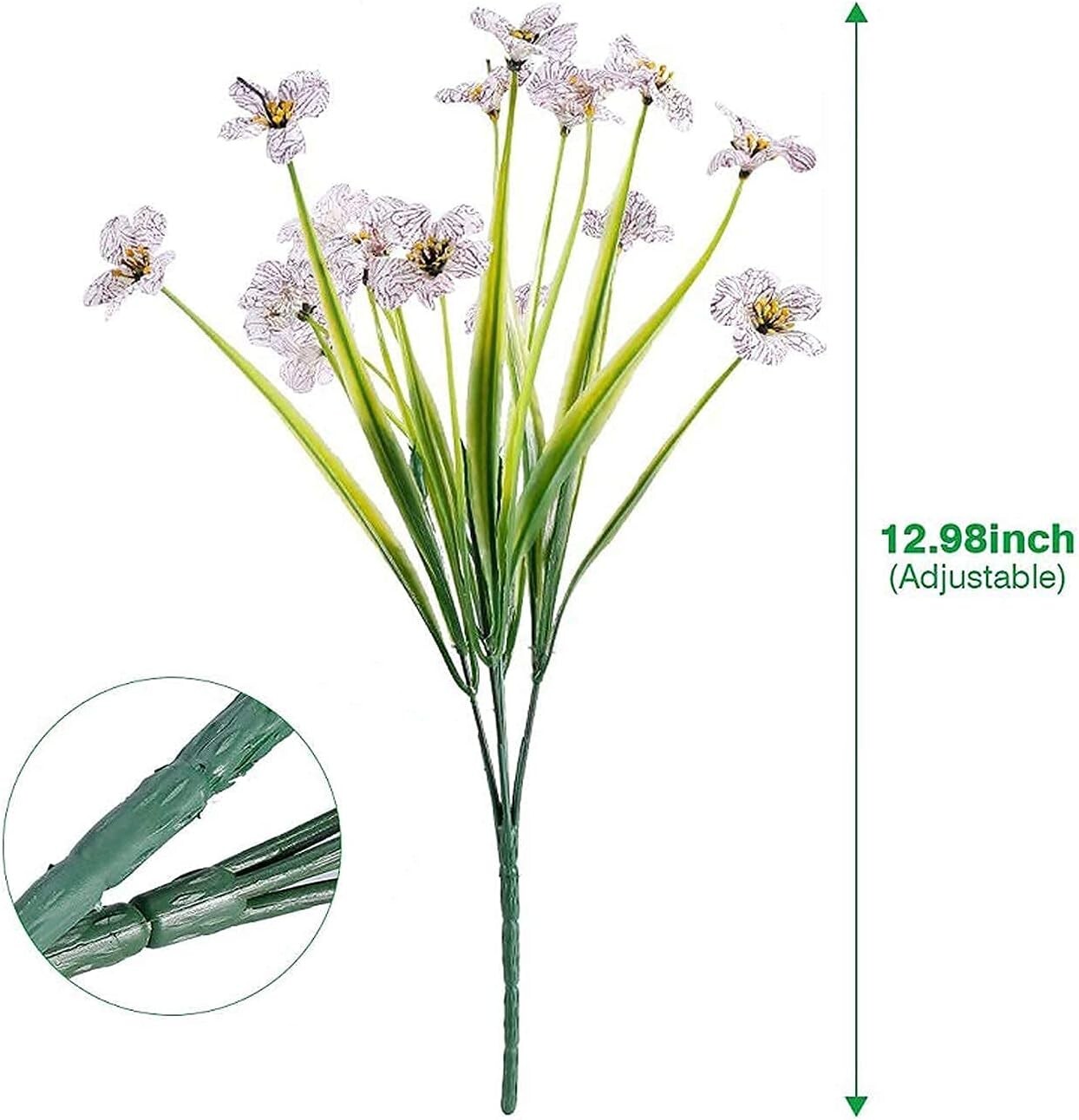 Realistic Faux Silk Flowers – 20 Bundles for -Round Indoor & Outdoor Delight