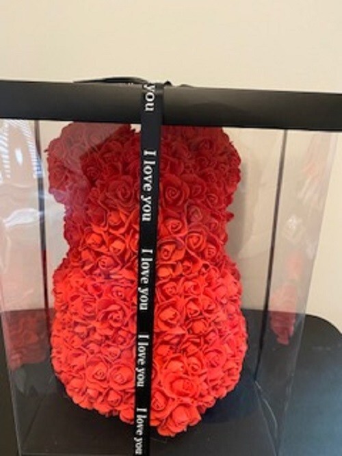15 inch Rose Flower Teddy Bear for Birthday, Valentine, Mother’s Day