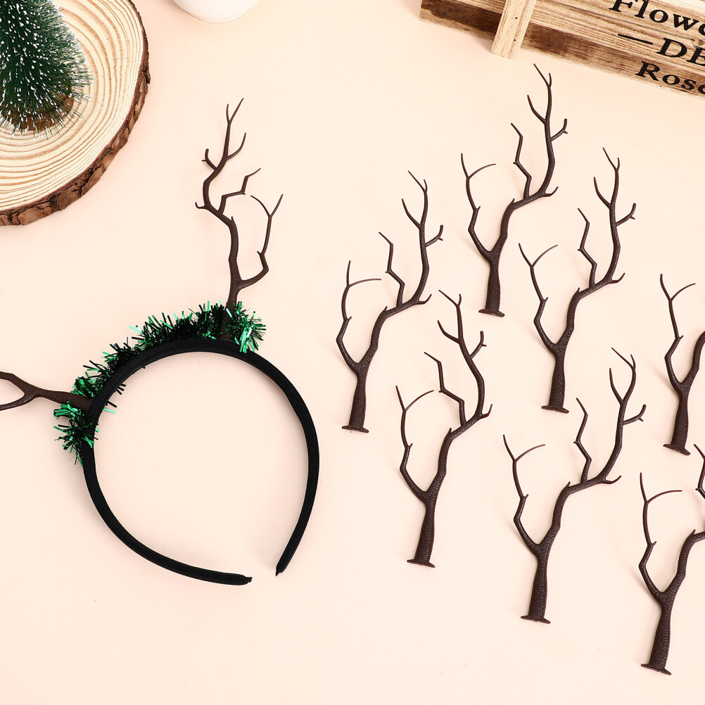 10 Pcs Dry Branch Decor Christmas Embellishment Ornaments Office