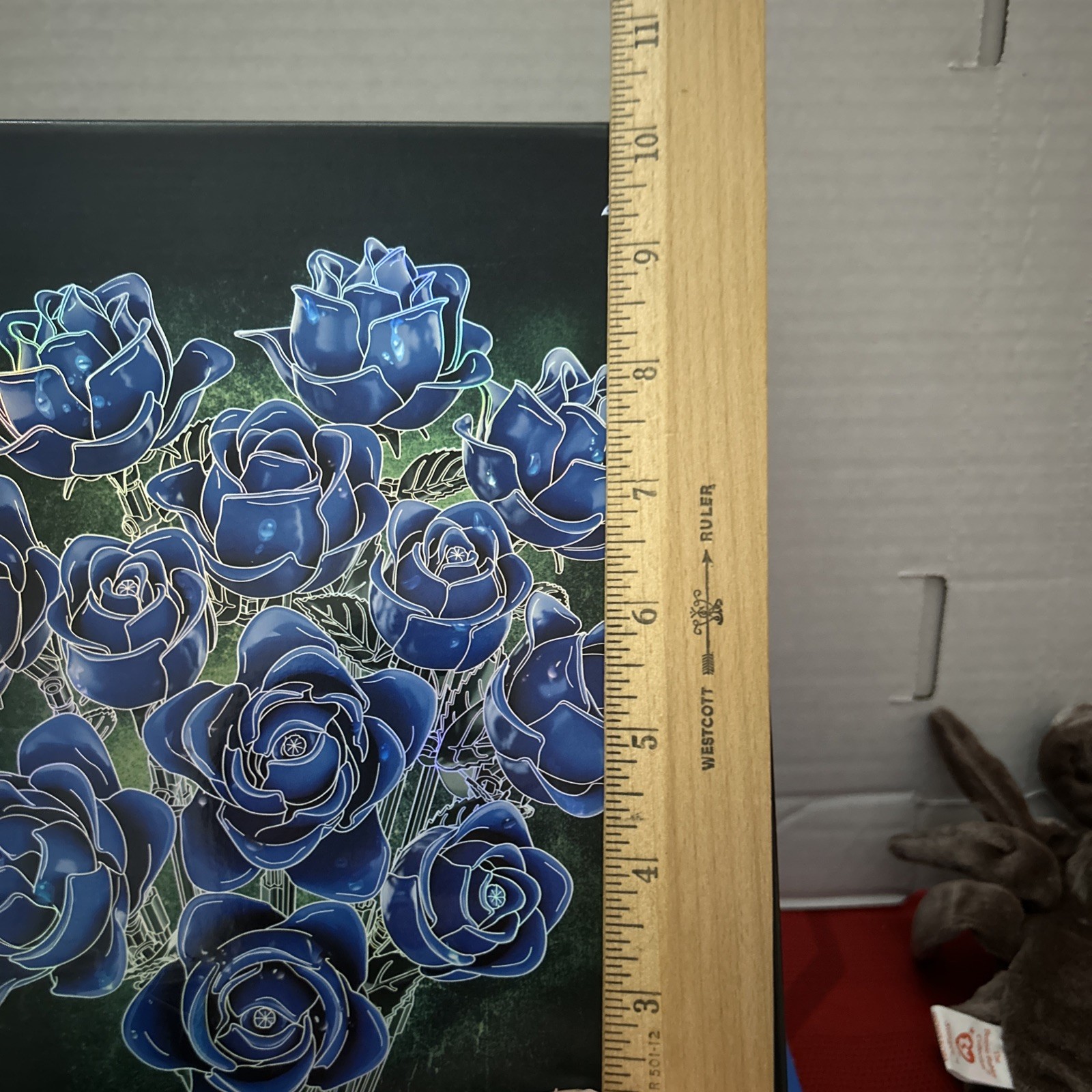 Blue Roses Flower Bouquet Building Set, Compatible with Lego Flowers, Artificial