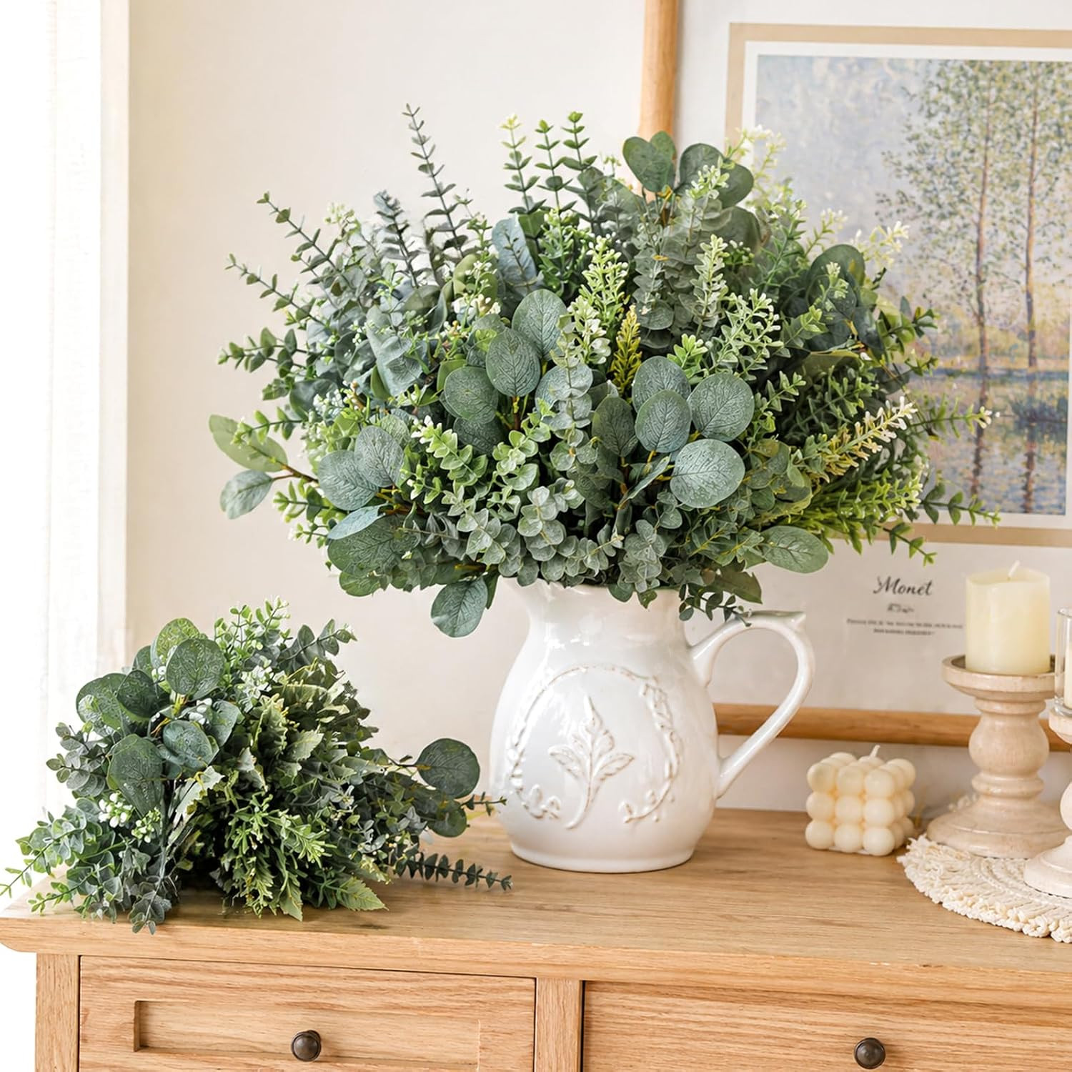 170 Pcs Faux Eucalyptus Stems – Perfect for Home, Weddings & DIY Decor