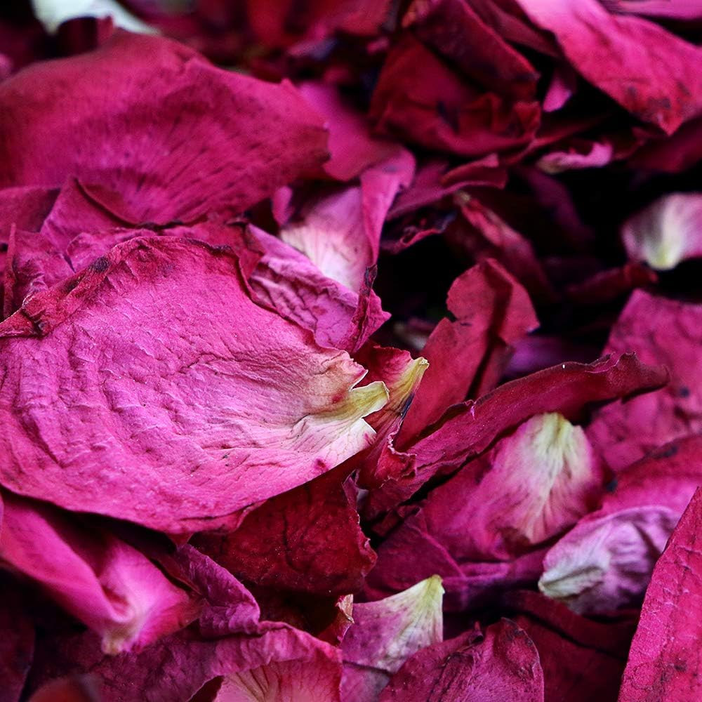 150 Grams/ 5.3 OZ Natural Real Red Rose Flower Petals Dried Rose Petal for Weddi