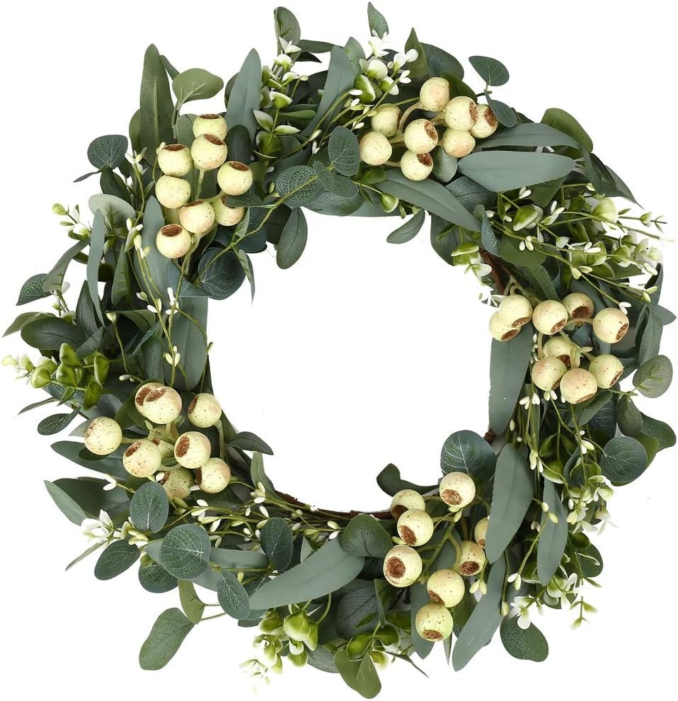 Elegant Eucalyptus Wreath with Big Berries – Versatile Decoration for Any Season