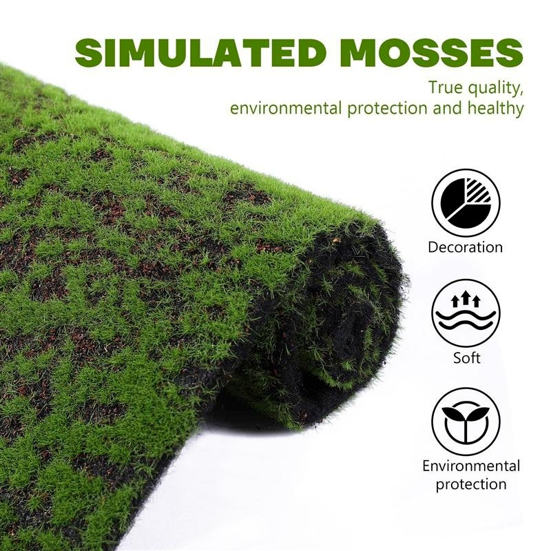 Artificial Moss Grass Turf Wall Green Plant Lawn Garden Landscape Decor
