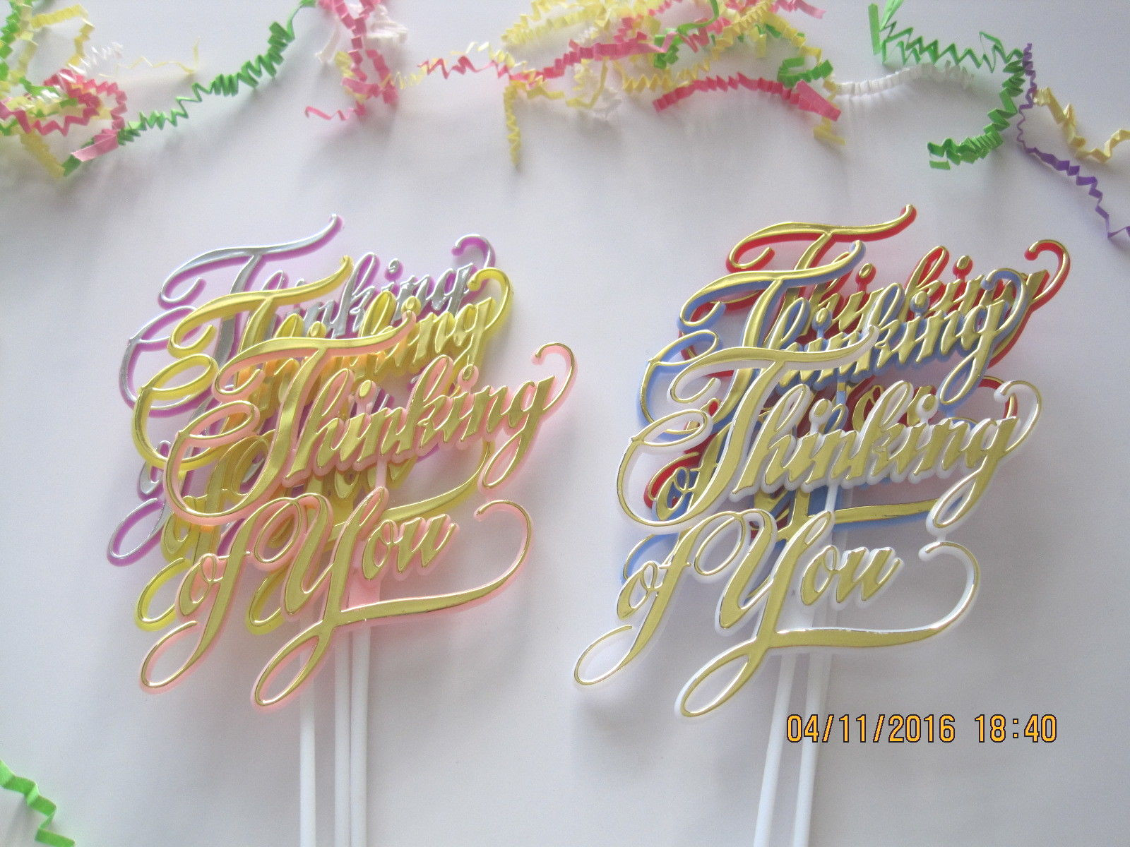 Floral Picks THINKING OF YOU Assorted Colors Pk/6!