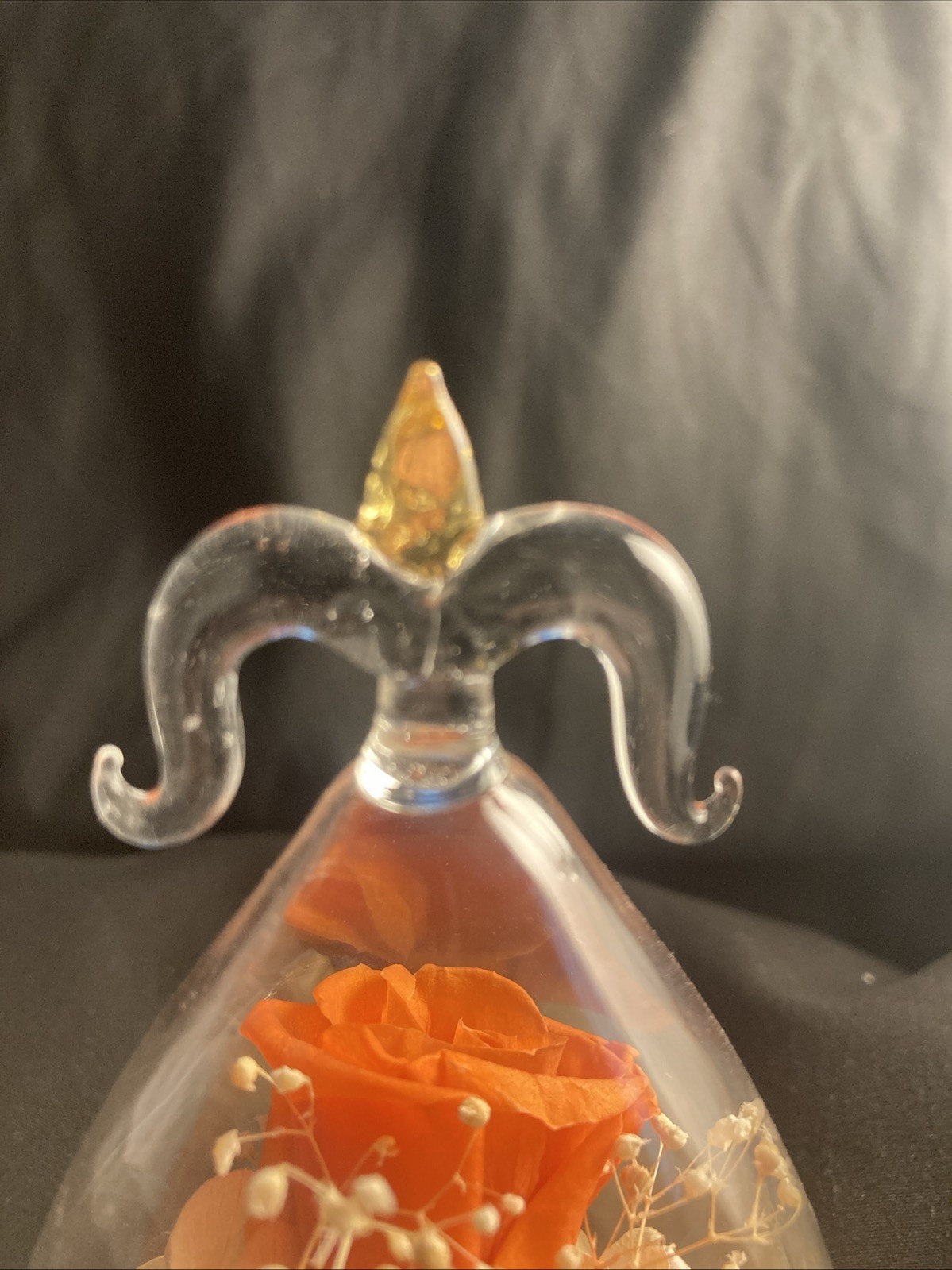 Zodiac Forever Rose Aries. Real Rose In Glass Dome Dipped In Gold Version