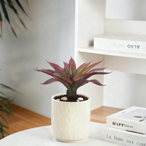 Artificial Aloe Vera Plant, 11Inch Realistic Large Fake Succulents for Red