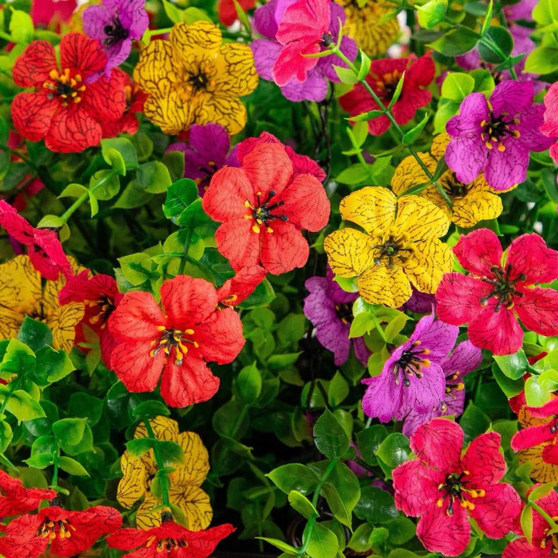 24″ UV Artificial Daisy Hanging Basket DIY Kit Indoor/Outdoor – Set of 2