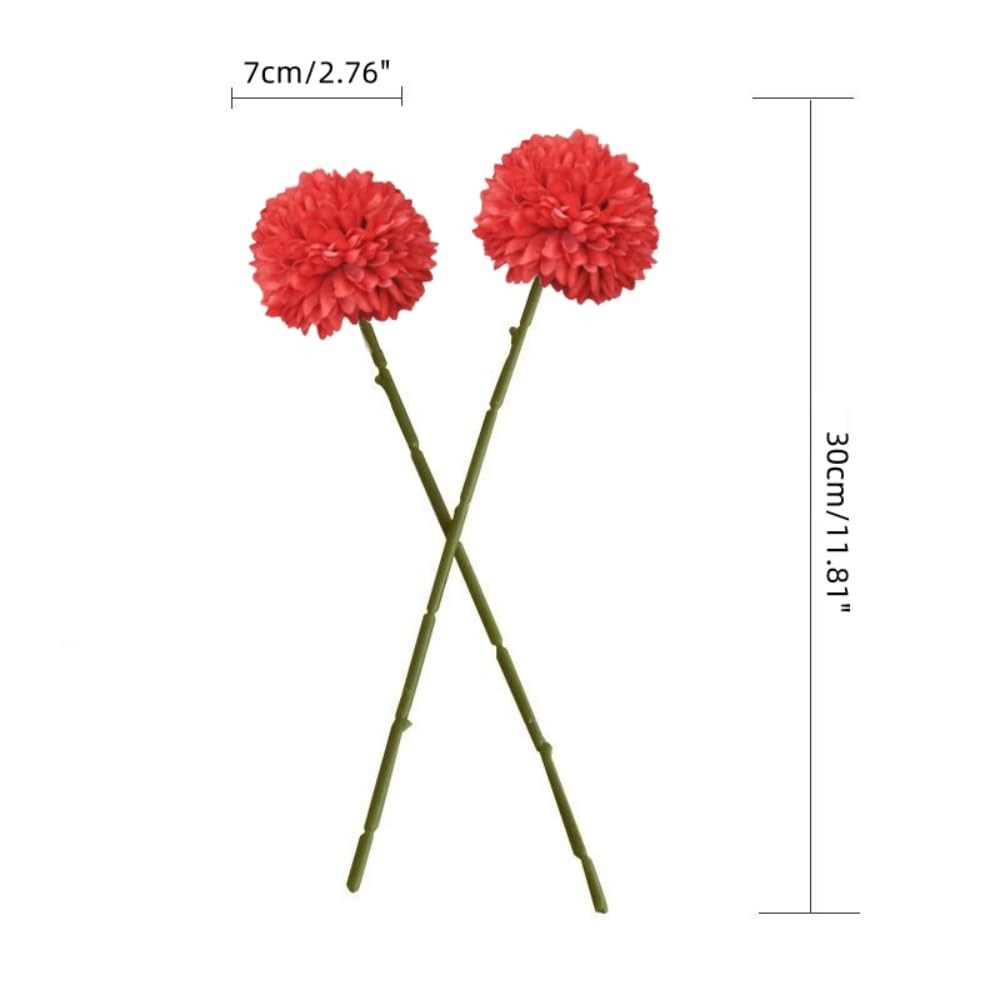 12 PCS Red White Blue Artificial Chrysanthemum Ball Flowers 4th July Decor