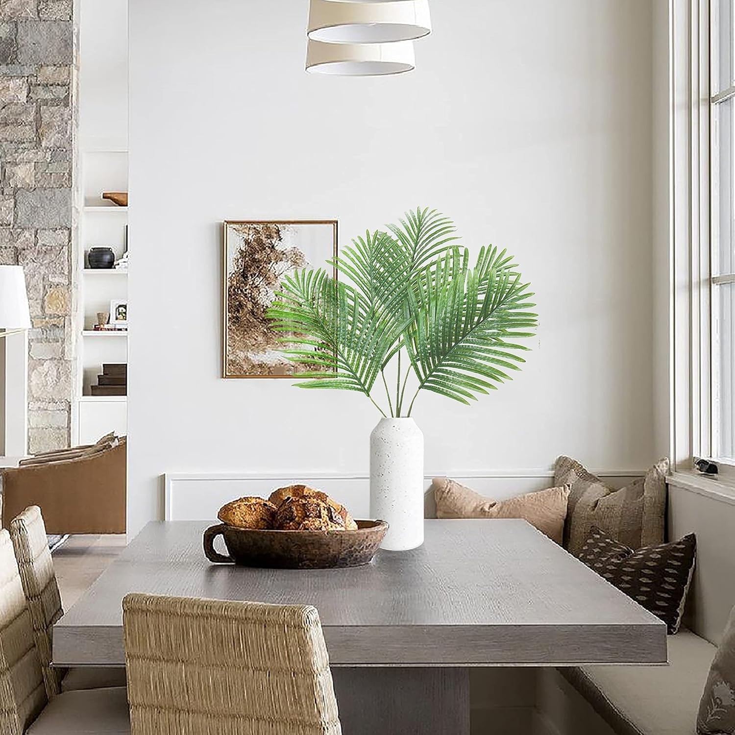 Realistic 34-Inch Artificial Palm Leaves – Perfect for Weddings and Home Decor
