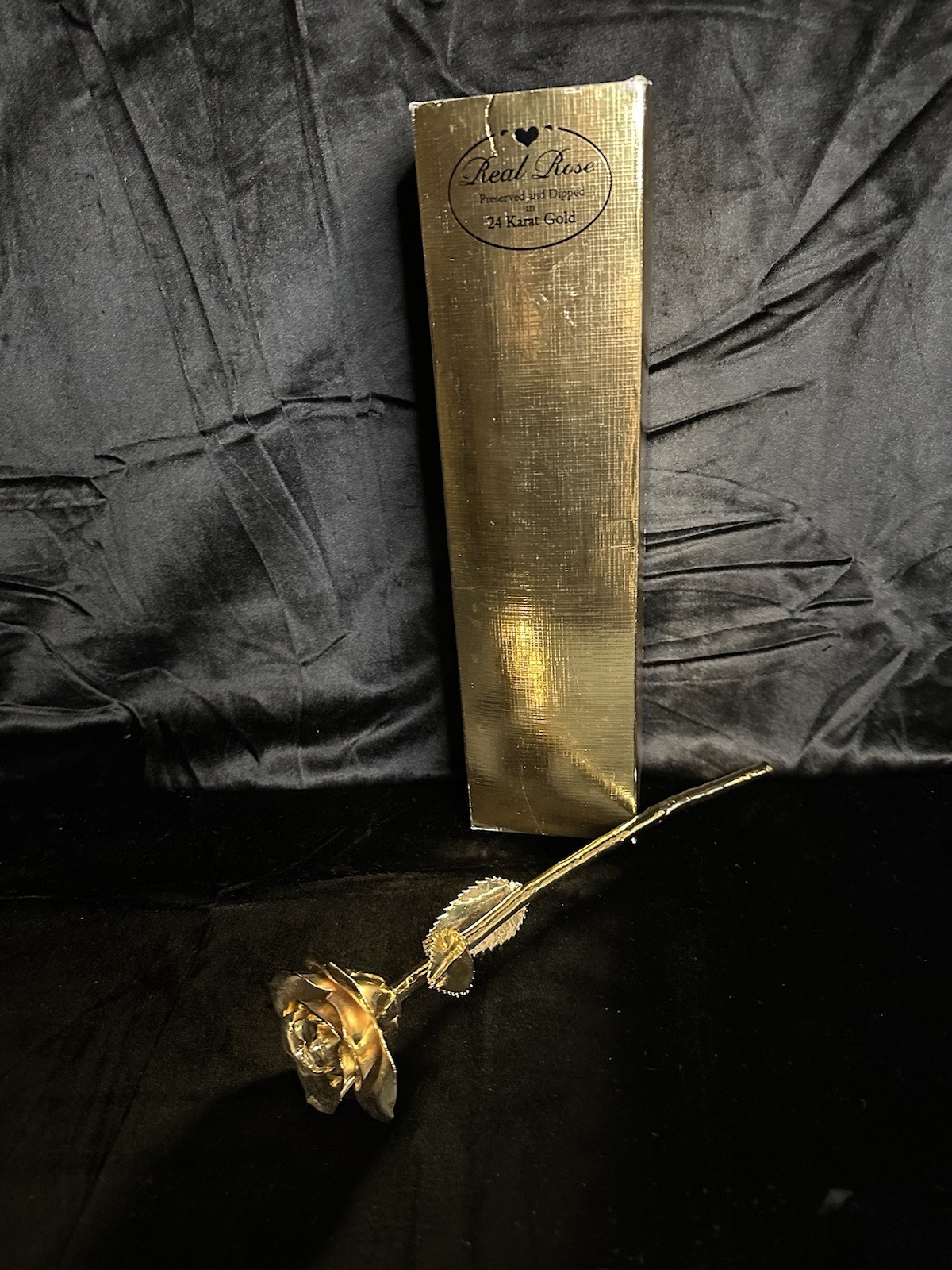 Steven Singer Jewelers 24 Karat Gold Dipped Classic Rose 12” Long