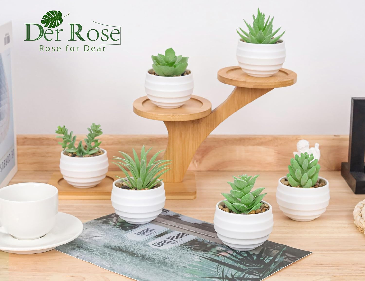 6 Pack Fake Plants Small Realistic Succulents Plants Artificial for Home Room…