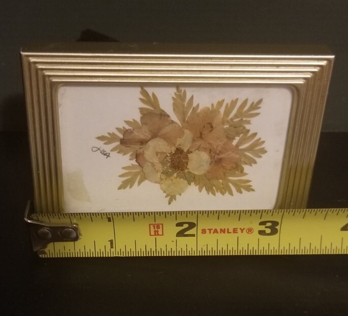 Small 2 3/8″ X 3 3/8″ Press Dried Flower #7 Multicolors Framed FF25