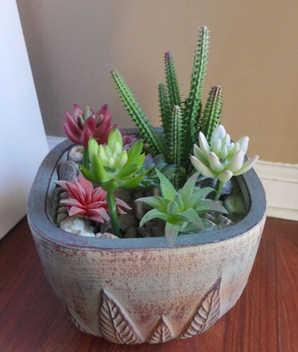 8 Pcs Artificial Succulents Immortal Column And Mini Assorted Faux Plants (#113)